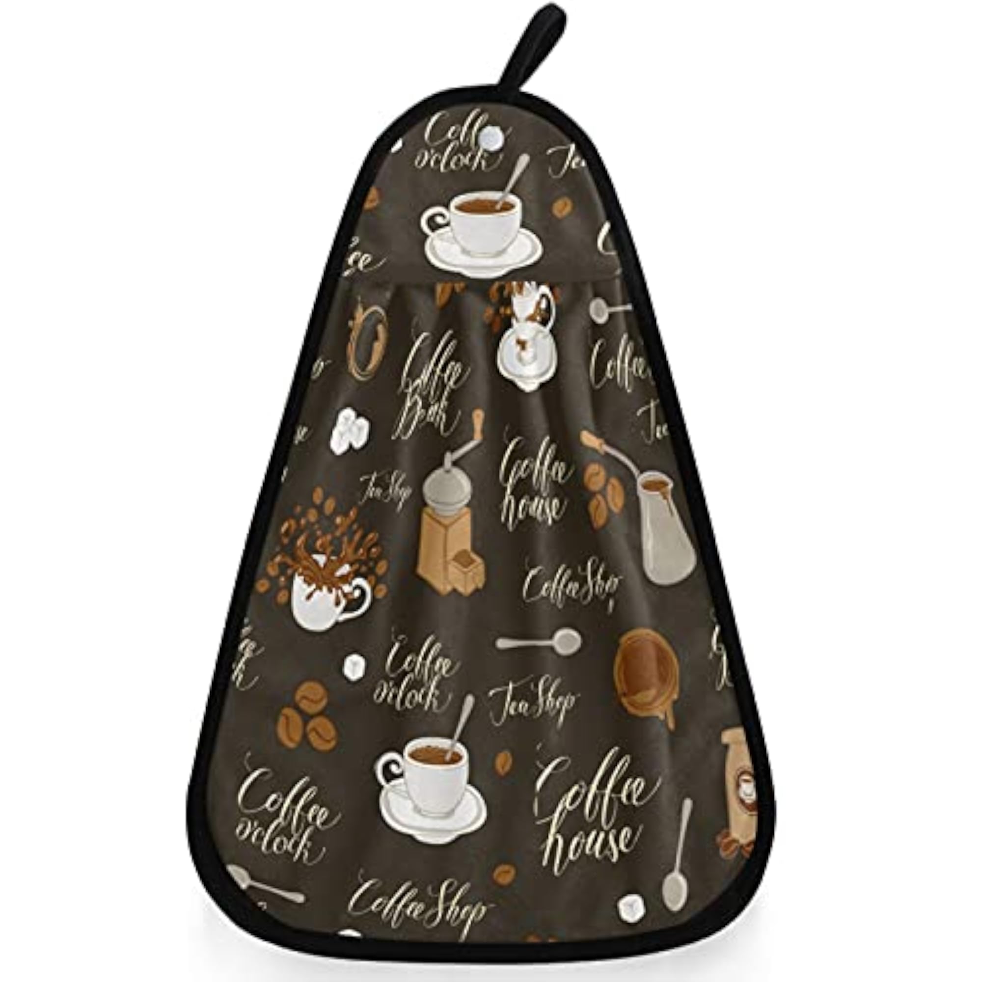 Tea and Coffee Theme Kitchen Hand Towel, Absorbent Cotton
